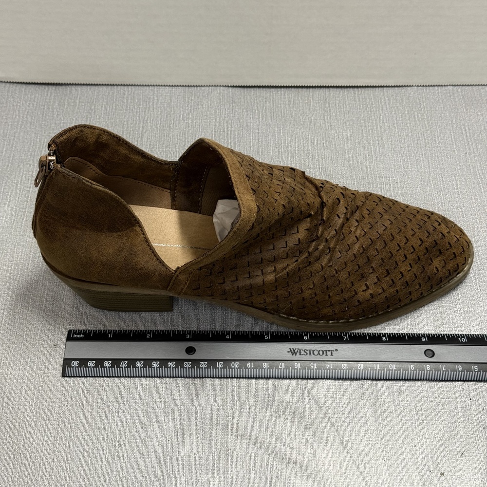 Report Suede Perforated Ankle Booties Womens 11 Brown - Picture 9 of 9